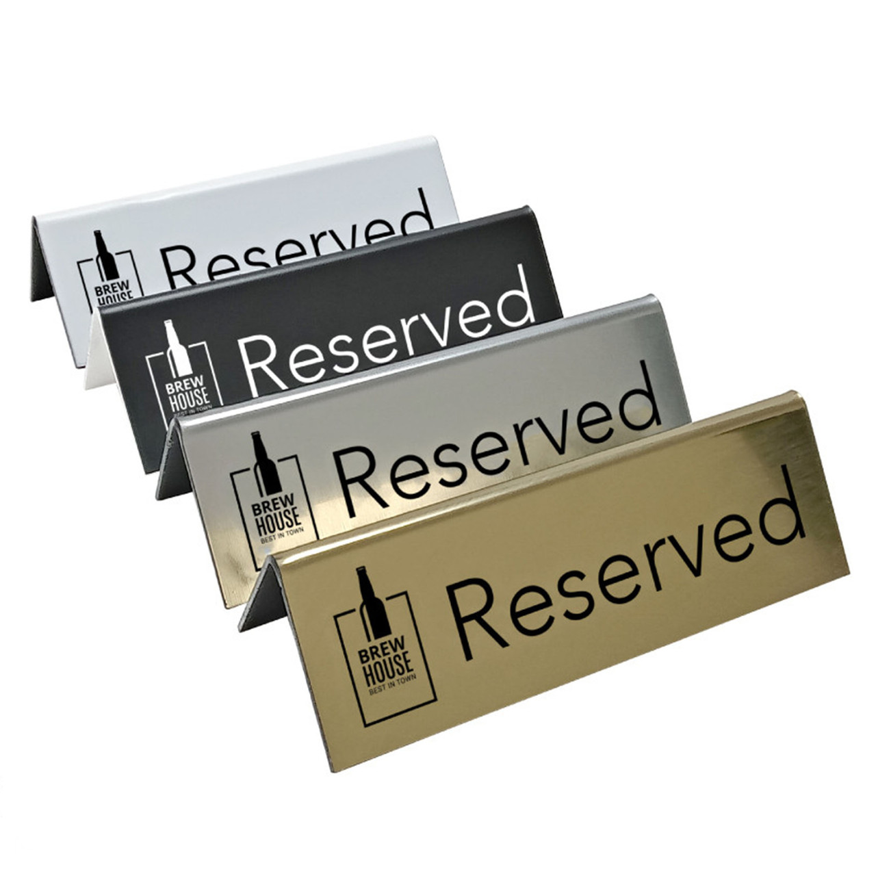Табличка настільна Reserved з Вашим лого або текстом