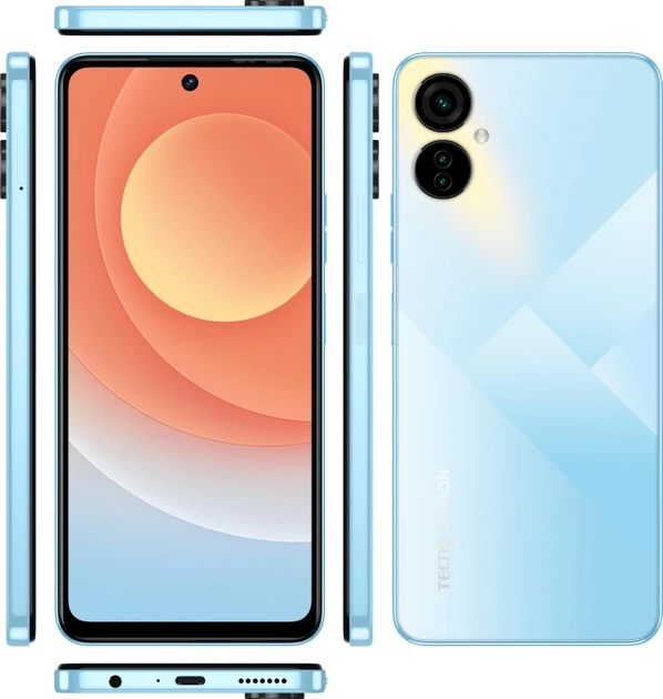 Смартфон Tecno Camon 19 Neo 6/128Gb 6,8" батарея 5000 мАг зі швидкою зарядкою блакитний