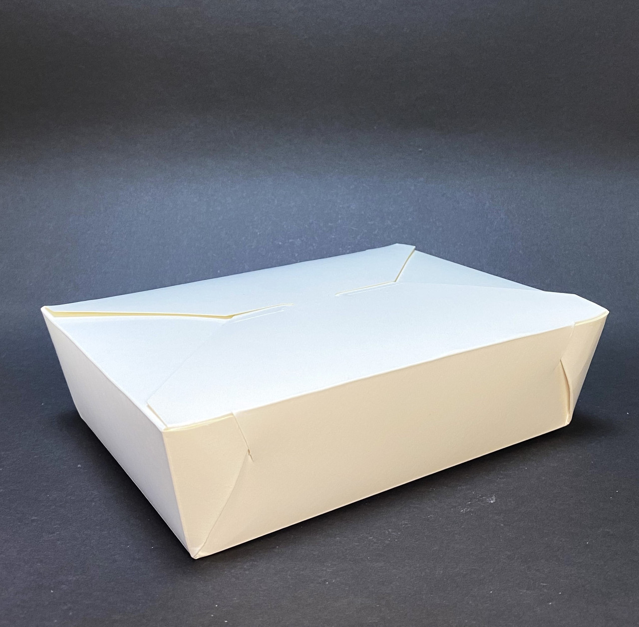 Ланчбокс із білого картону 1400мл ламінований (100шт)