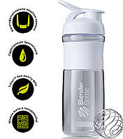 Шейкер спортивний (пляшка) BlenderBottle SportMixer Flip 28oz/820ml White