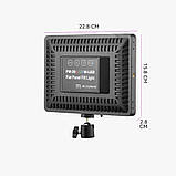 Світлодіодна прямокутна лампа для блогера візажиста різнокольорова RGBW LED PM-26 14 кольорів зі штативом 2 м, фото 6