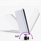 Світлодіодна прямокутна лампа для блогера візажиста різнокольорова RGBW LED PM-26 14 кольорів зі штативом 2 м, фото 5