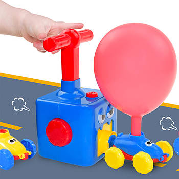 Аеромобіль машинка з кулькою Aerodynamics Reaction FORCE Principle / Іграшка для надування кульок