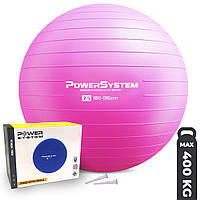 М'яч для фітнесу (фітбол) Power System PS-4013 Ø75 cm PRO Gymball Pink