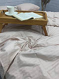 Комплект постільної білизни Страйп сатин Пудровий Євро розмір 220х240, фото 5