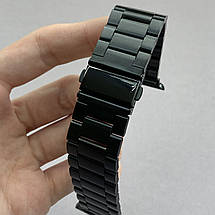 Ремінець металевий Spigen SP-12 для Apple Watch 38 мм ремінець для годинника чорний i3n, фото 4