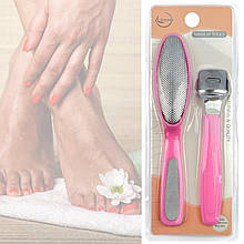 Набір (2 в1) для обрізного педикюру, видалення мозолів та догляду за ступнями  - №1. Рожевий