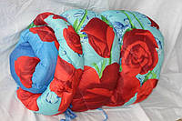 Полуторное одеяло Лери Макс наполнитель двойной силикон - красные розы