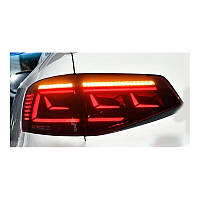 Задняя светодиодная оптика (задние фонари) для Volkswagen Jetta (Mk6) 2015+ (черная)