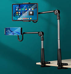 Тримач для планшета/телефона WS-21 жорсткий 90 см. Настільна підставка для планшета
