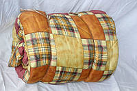 Двуспальное одеяло Лери Макс наполнитель двойной силикон - коричневая абстракция