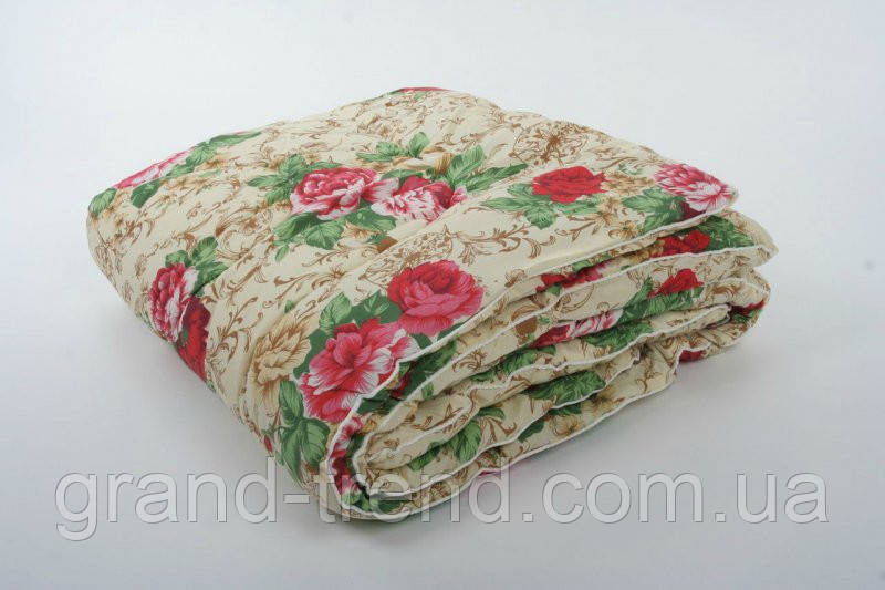 Двуспальное одеяло Лери Макс наполнитель двойной силикон - цветы - фото 1 - id-p324717599
