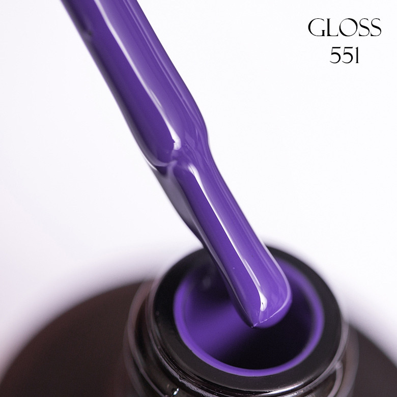 Гель-лак GLOSS 551 (темна орхідея), 11 мл, фото 1