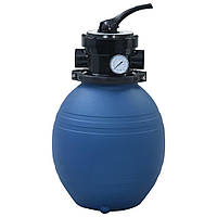 Песчаный фильтр для бассейна с 4-ходовым клапаном синий 300 мм OKI
