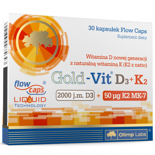 Olimp Gold Vit D3+K2 2000 IU 30 капсул, фото 1