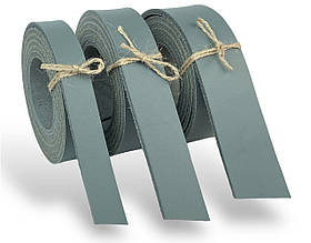 Смуга ремінна з натуральної шкіри ВРХ з лицьовим покриттям колір сірий РОЗМІР НА ВИБІР