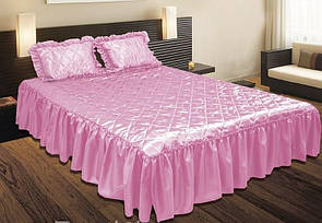 Покривало з подушками на ліжко ТЕП розмір двоспальний - рожеве