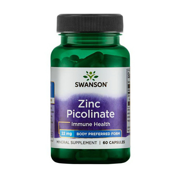 Піколінат цинку Swanson Zinc Picolinate 22 mg 60 Caps