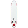 Надувна дошка SUP з повним комплектом та трьома плавцями 330 х 72 х 10 см Червоно-білий PRF, фото 4
