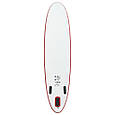 Надувна дошка SUP з повним комплектом та стійкими плавцями 360 х 81 х 10 см Червоно-білий PRF, фото 4