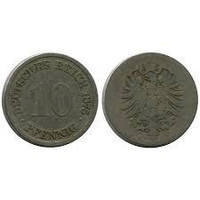 10 пфеннігів 1875 G - Німеччина