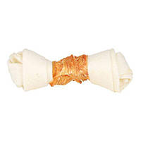 TRIXIE TX-31323 Жевательная кость с узлами Trixie Denta Fun для собак, с куриным филе, 15 см, 70 г
