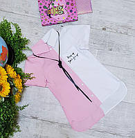 Школьная блузка детская ПОЛОВИНКА для девочек размер 7-10 лет,цвет как на фото