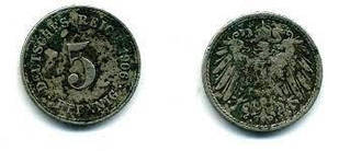 5 пфеннігів 1906 A - Німеччина