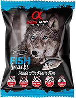 Alpha Spirit Fish Snacks Лакомства снеки кубики с рыбой для собак 50 гр. (as4007350)