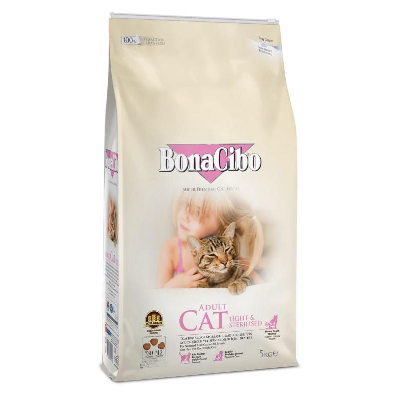 BonaCibo Adult Cat Light & Sterilized Сухий корм для стерелізованих котів 5 кг (BC405680), фото 1