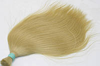 ТОНКИЙ и ШЕЛКОВИСТЫЙ БЛОНД 100% славянский волос для наращивания и изделий класса ЛЮКС 44см 106 грамм