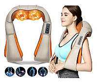 Массажер роликовый Shiatsu Massager of Neck Kneading для всего тела спины шеи с подогревом универсальный