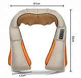 Масажер роликовий Shiatsu Massager of Neck Kneading для всього тіла спини шиї з підігрівом універсальний, фото 4