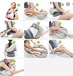 Масажер роликовий Shiatsu Massager of Neck Kneading для всього тіла спини шиї з підігрівом універсальний, фото 8