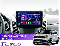 Штатная магнитола Teyes CC3 4+64 Gb SsangYong Korando 3, Actyon 2 (0 Din) 2013-2017 9"