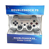 Бездротовий геймпад Sony DualShock PS3 акумуляторний джойстик для PlayStation 3 Silver, фото 9