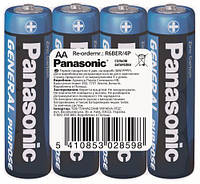 Батарейки PANASONIC GENERAL PURPOSE R6 TRAY 4 ZINK-CARBON (R6BER/4P)
