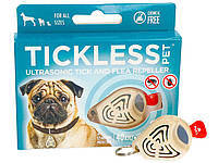 Ультразвуковой отпугиватель блох и клещей для собак Tickless Pet от собачьих клещей бежевый ECS