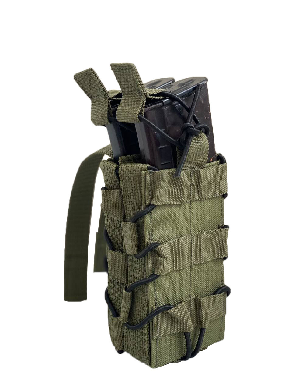 Підсумок для двох магазинів АК47, M4/M16 оливковий / підсумок під магазини, фото 1