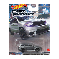 Машинка Premium Hot Wheels Jeep Grand Cherokee Trackhawk Fast & Furious 1:64 HNW48 Grey 1шт