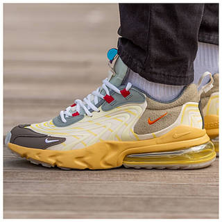 Travis Scott × Nike Air Max 270 PS 22cm Nike Air Max 270 React x Travis Scott (White/Grey)