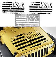 Виниловые наклейки на авто " Флаг США " 50х98 см 2 шт