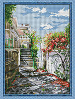 Вилла с видом на сад 3 Набор для вышивания крестом с печатной схемой на ткани Joy Sunday F958
