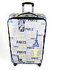Велика валіза London Paris на колесах, з 3D ефектом 100л 77х47х29+5 см, фото 4