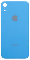 Задняя крышка iPhone XR синяя с большими отверстиями под окна камер