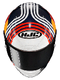 Мотошолом HJC RPHA 1 Red Bull Austin GP біло-синьо-червоний, фото 2