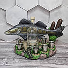 Штоф "Судак" декоративна підставка для алкоголю, тематичний Міні Бар