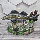 Штоф "Судак" декоративна підставка для алкоголю, тематичний Міні Бар, фото 2