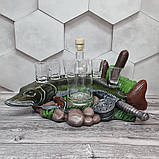 Штоф "Щука" декоративна підставка для алкоголю, тематичний Міні Бар, фото 2