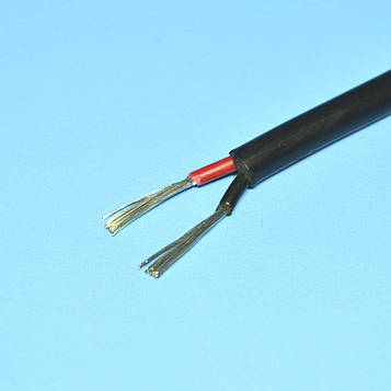 Кабель живлення в подвійній ізоляції 2х0,50мм.кв TinCCA чорний 7-2852